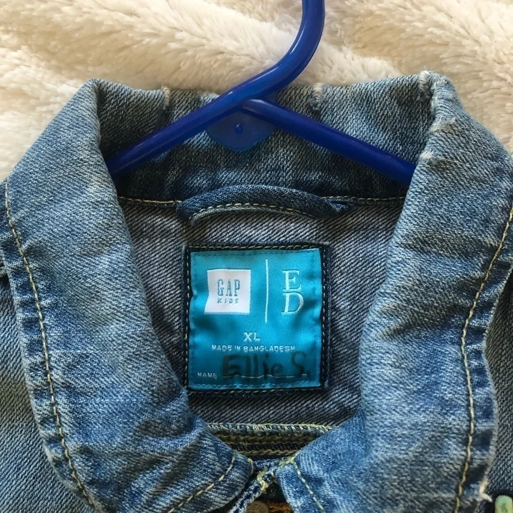 Gap Kids x ED Light Wash Patch Denim Jacket Girls